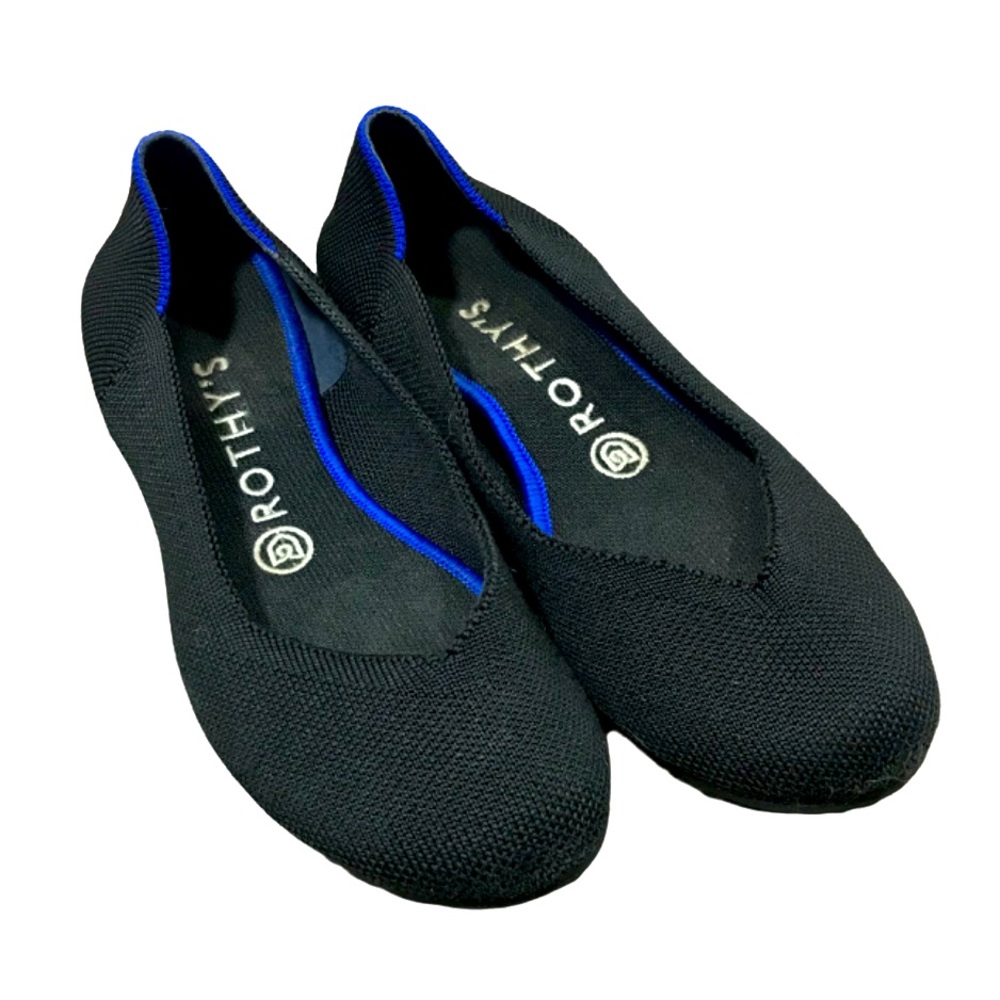 Rothy’s The Flat black and blue